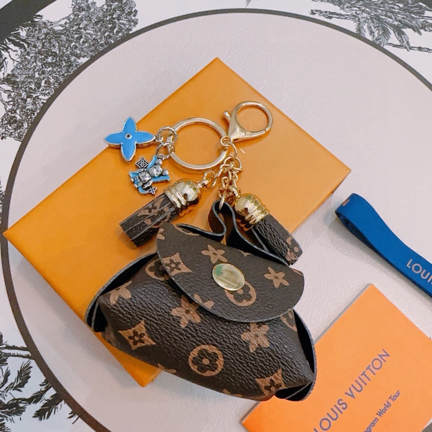 Louis Vuitton Monogram Keychain with Charms